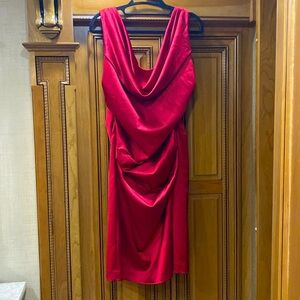 David’s Bridal Red Cocktail Dress Size 14